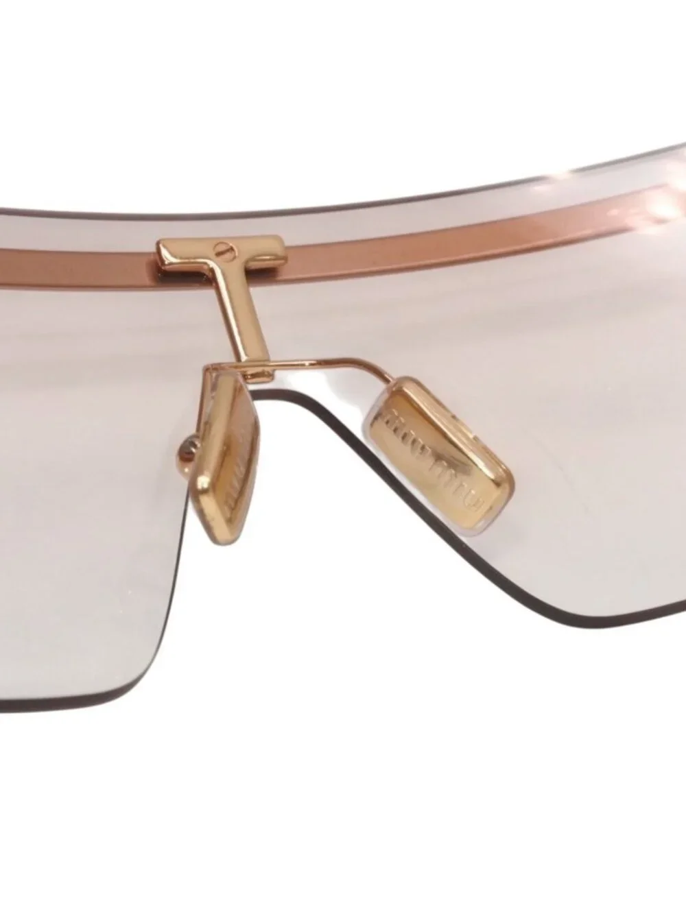 Miu Miu Sunglasses 75 0 125 Pink Gold Acetate Alloy Eyewear